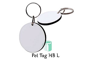 Round pet tag